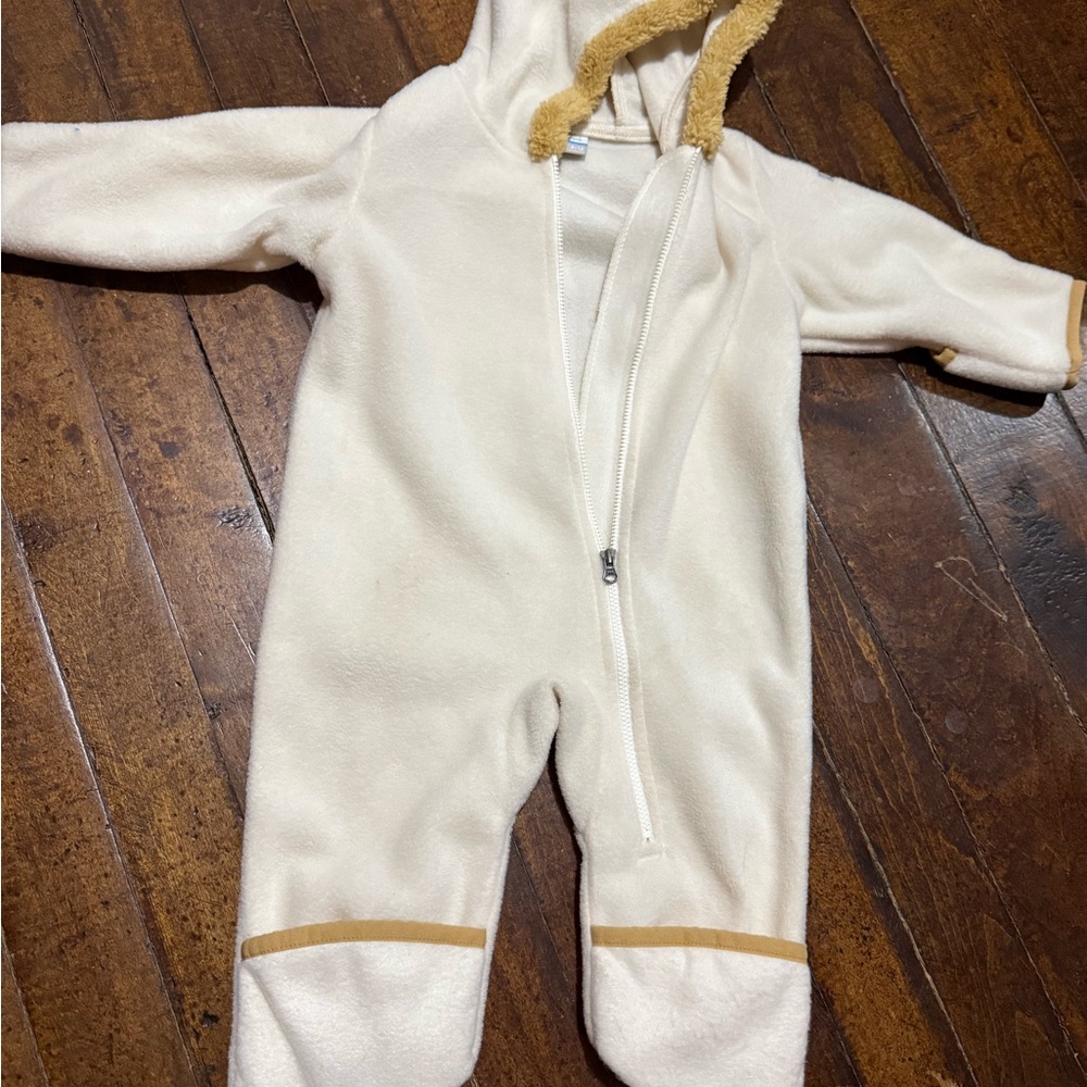 Columbia Cream Hooded bunting suit